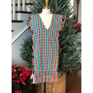 NWT SENSI STUDIO Woven Cotton Macana Dress